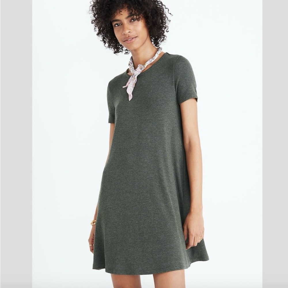 Madewell Green A-Line Mini Dress Sz S